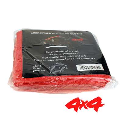 Microfiber Polishing Cloths red